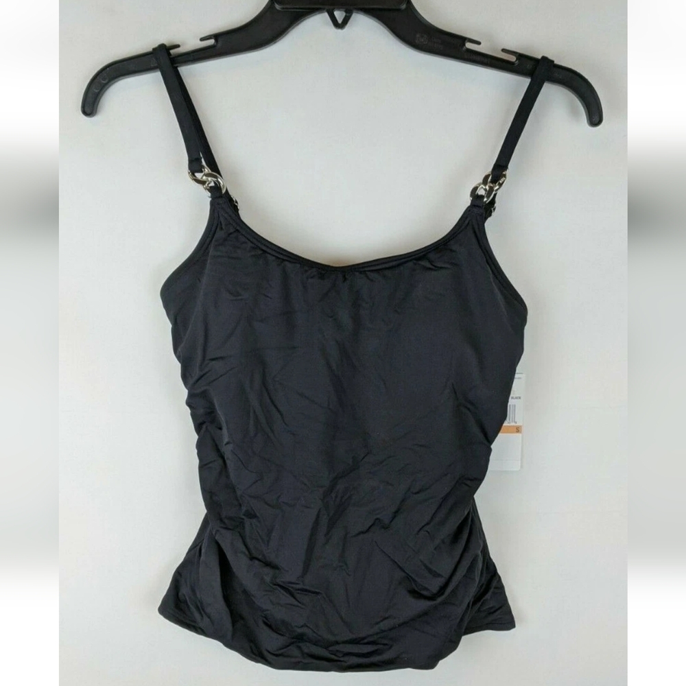Michael Kors Tankini Top, Black, Women's Small